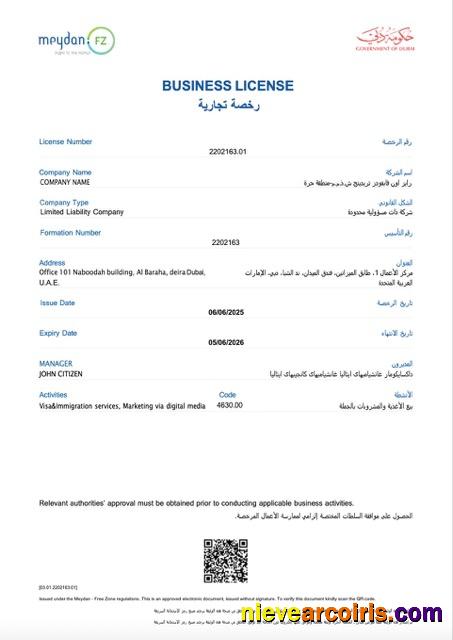 UAE Dubai business license